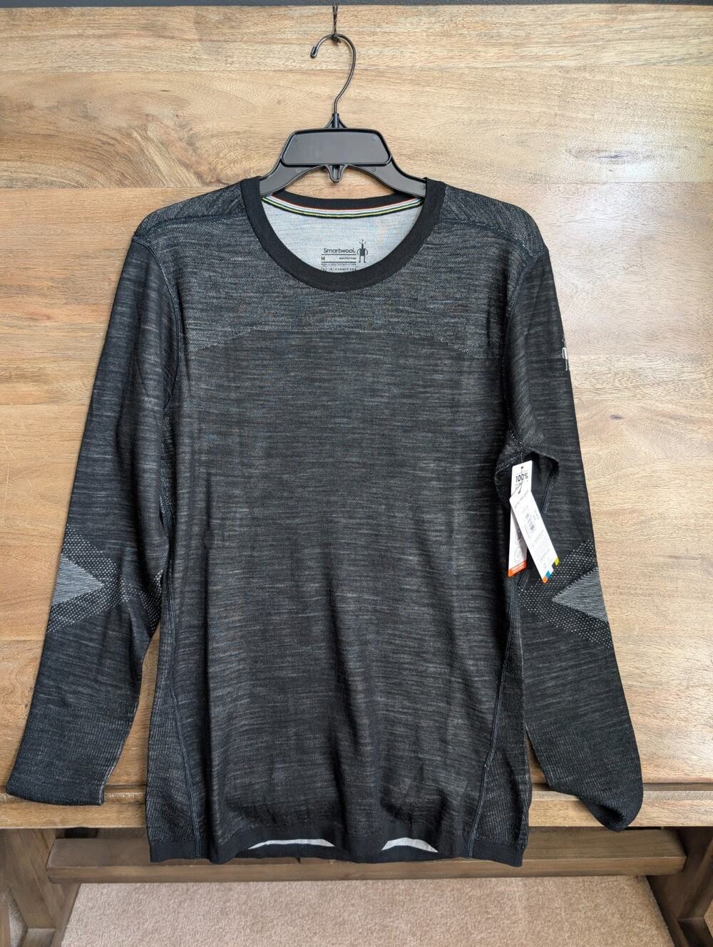 SmartWool Base Layer Shirt Mens Medium Black Intraknit Merino 200 Crew Neck Tee
